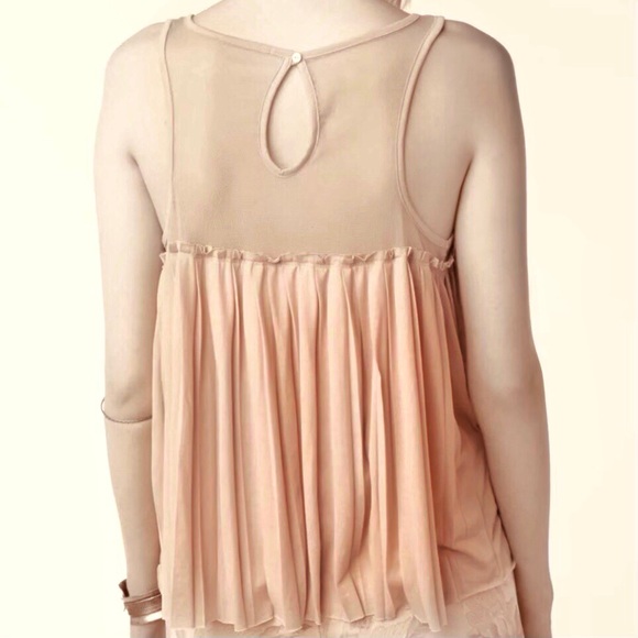 UO Pins & Needles Baby Pink Flowy Tank Top - Picture 3 of 10